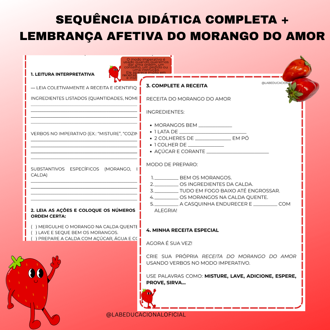 morango do amor – sequência didática morango do amor – sequência didática