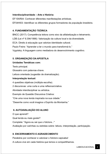 folclore capixaba – leitura 4º ano folclore capixaba – leitura 4º ano