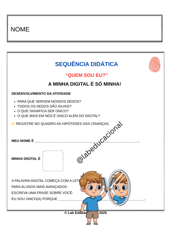 Projeto Identidade 1º Ano BNCC - Lab Educacional